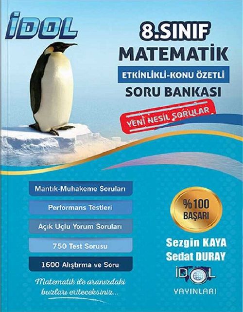 İdol 8. Sınıf Matematik Etkinlikli Konu Özetli Soru Bankası İdol Yayınları