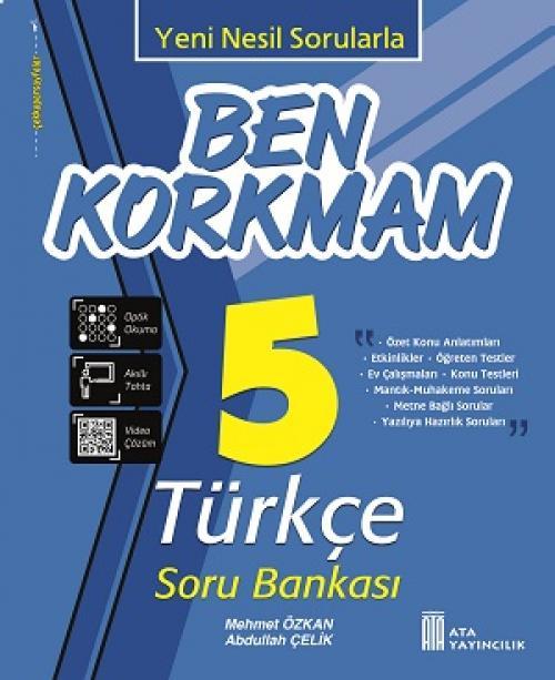 Ata Yayıncılık 5. Sınıf Türkçe Ben Korkmam Soru Bankası Ata Yayıncılık