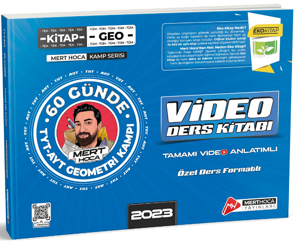 Mert Hoca 2023 YKS TYT AYT 60 Günde Geometri Kampı Video Ders Kitabı Eko Mert Hoca Yayınları