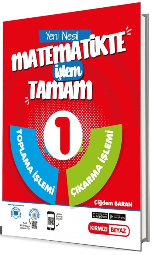 Kırmızı Beyaz 1. Sınıf Matematikte İşlem Tamam Kırmızı Beyaz Yayınları