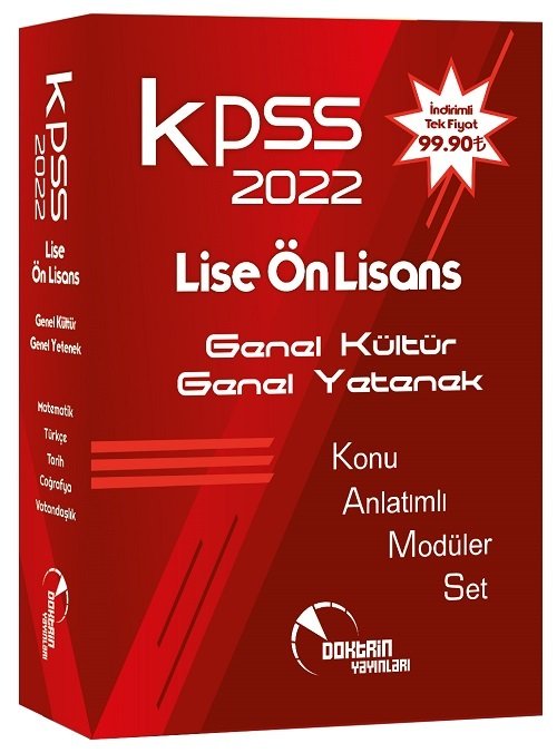 Doktrin 2022 KPSS Lise Ön Lisans Konu Anlatımı Modüler Set Doktrin Yayınları