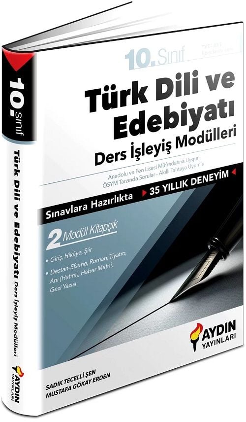 Aydın 10. Sınıf Türk Dili ve Edebiyatı Ders İşleyiş Modülleri Aydın Yayınları