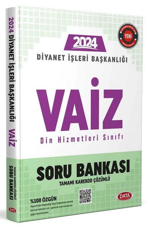 Data 2024 GYS DİB Diyanet İşleri Başkanlığı Vaiz Soru Bankası Çözümlü Görevde Yükselme Data Yayınları