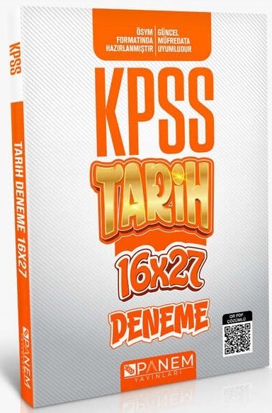 Panem KPSS Tarih 16x27 Deneme PDF Çözümlü Panem Yayınları