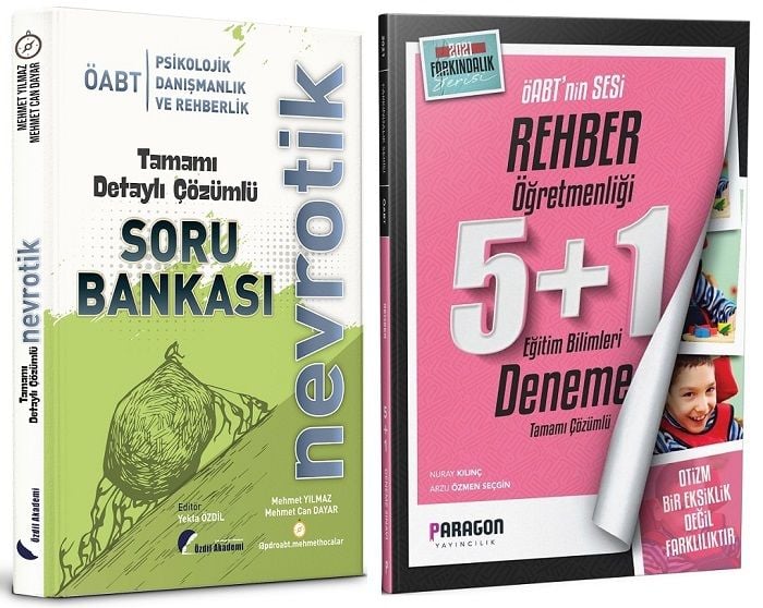 SÜPER FİYAT - Özdil ÖABT Rehberlik Soru + Paragon 5 Deneme 2 li Set Özdil + Paragon Yayınları