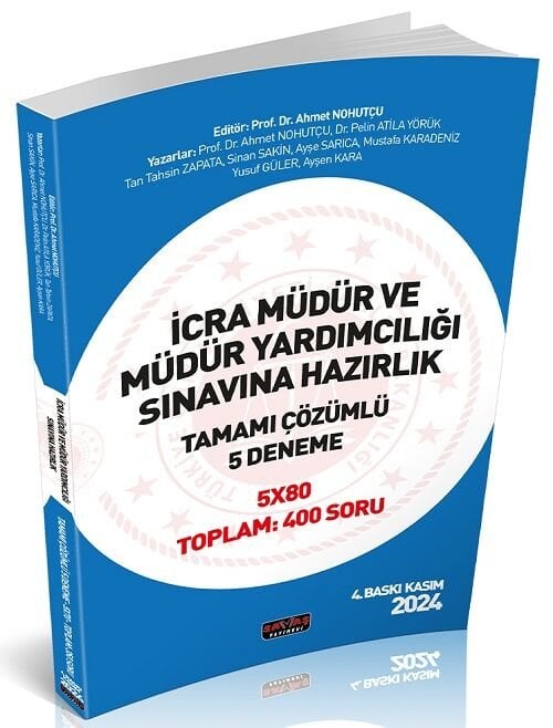 Savaş 2024 İcra Müdür ve Yardımcılığı Sınavı 5 Deneme 4. Baskı Savaş Yayınları