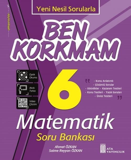 Ata Yayıncılık 6. Sınıf Matematik Ben Korkmam Soru Bankası Ata Yayıncılık