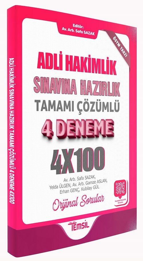 Temsil Adli Hakimlik 4x100 Deneme Karekod Çözümlü Temsil Yayınları