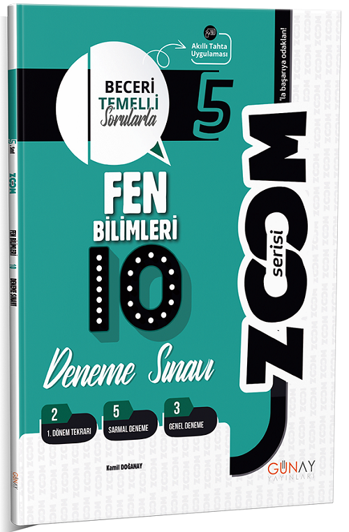 Günay 5. Sınıf Fen Bilimleri Zoom 10 Deneme Günay Yayınları