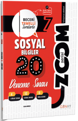 Günay 7. Sınıf Sosyal Bilgiler Zoom 20 Deneme Günay Yayınları