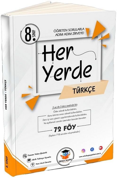 Zeka Küpü 8. Sınıf Her Yerde Türkçe 72 Föy Zeka Küpü Yayınları