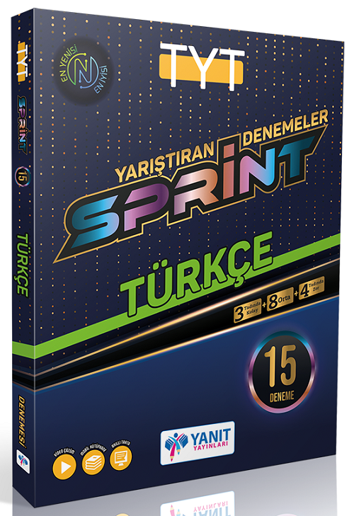 Yanıt YKS TYT Türkçe Sprint 15 Deneme Video Çözümlü Yanıt Yayınları