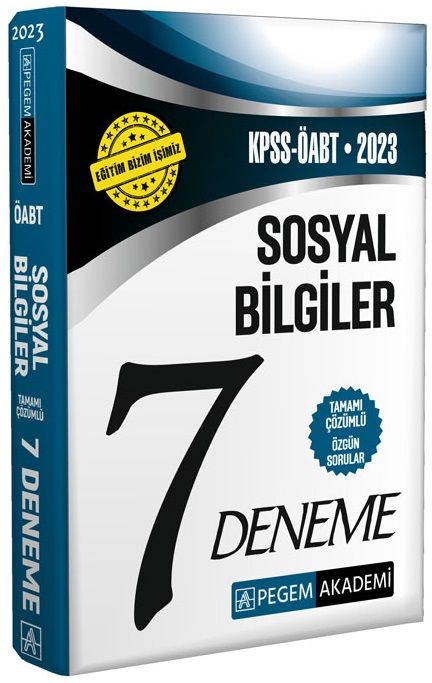 Pegem 2023 ÖABT Sosyal Bilgiler Öğretmenliği 7 Deneme Çözümlü Pegem Akademi Yayınları