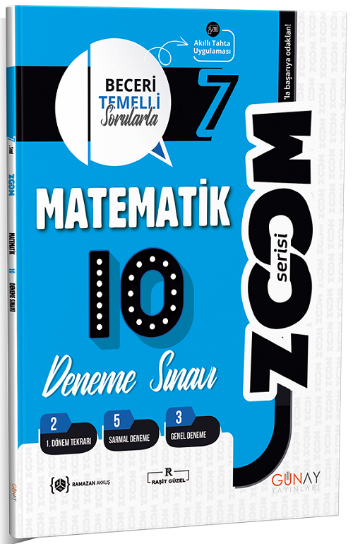 Günay 7. Sınıf Matematik Zoom 10 Deneme Günay Yayınları