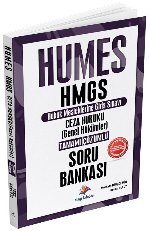 Dizgi Kitap HUMES HMGS Ceza Hukuku Genel Hükümler Soru Bankası Çözümlü - Mustafa Dinçdemir, Kenan Bulut Dizgi Kitap