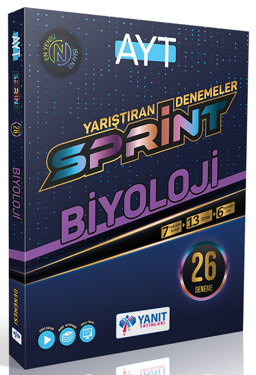 Yanıt YKS AYT Biyoloji Sprint 26 Deneme Video Çözümlü Yanıt Yayınları