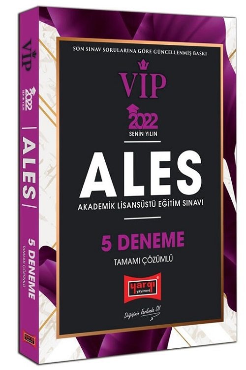 Yargı 2022 ALES VIP 5 Deneme Çözümlü Yargı Yayınları