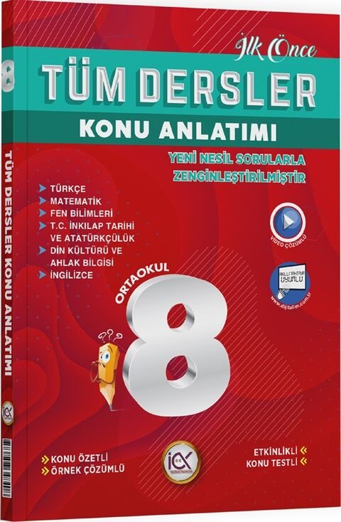 İlk Önce 8. Sınıf Tüm Dersler Konu Anlatımı İlk Önce Yayınları