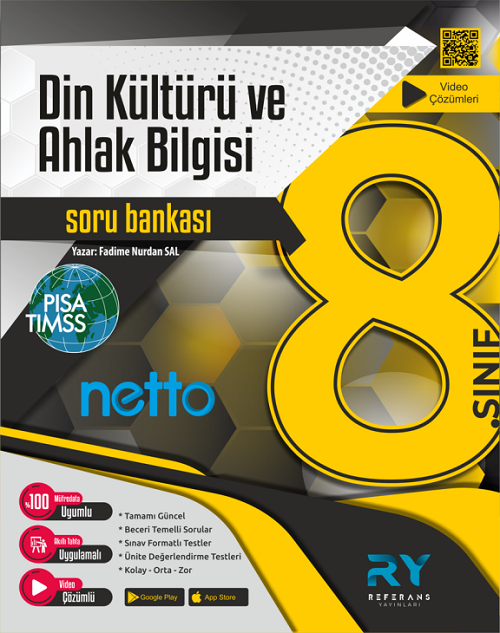 Referans 8. Sınıf Din Kültürü ve Ahlak Bilgisi Netto Soru Bankası Video Çözümlü Referans Yayınları