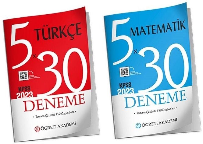 SÜPER FİYAT - Öğreti 2023 KPSS Türkçe+Matematik 10 Deneme 2 li Set Öğreti Akademi