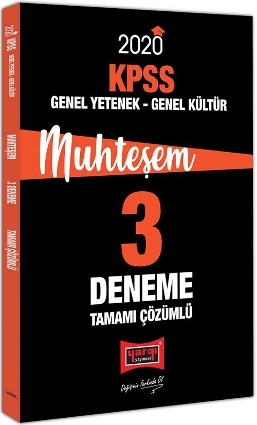 Yargı 2020 KPSS Genel Yetenek Genel Kültür Muhteşem 3 Deneme Çözümlü Yargı Yayınları